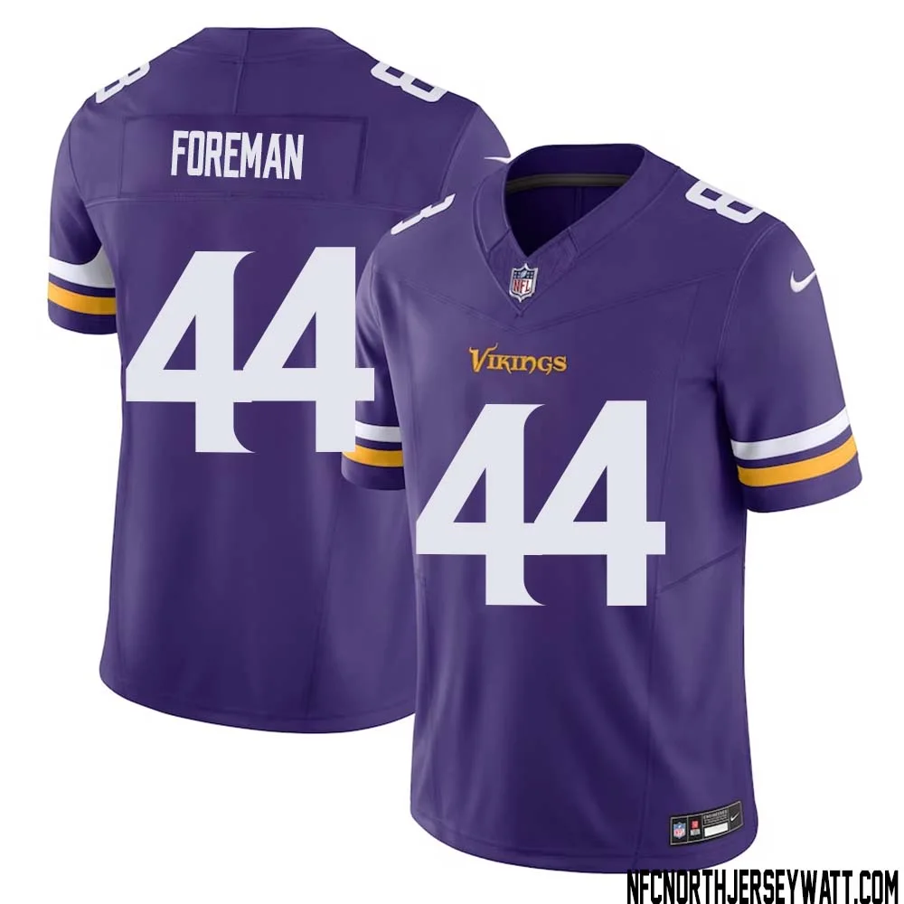 Chuck Foreman No 44 Men Purple Minnesota Vikings Vapor F.U.S.E. Limited Jersey 1