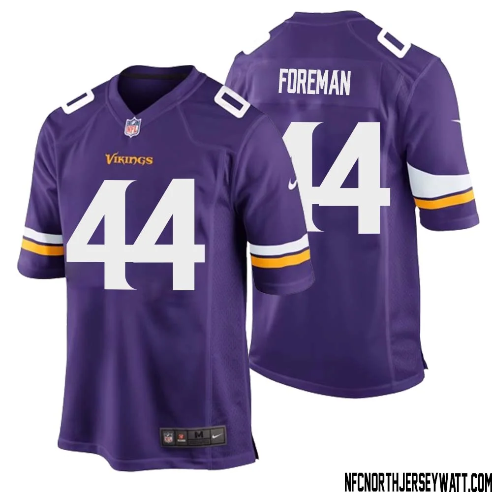 Chuck Foreman No 44 Minnesota Vikings Game Jersey Court Purple for Mens