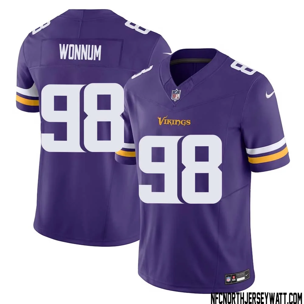 D.J. Wonnum No 98 Men Purple Minnesota Vikings Vapor F.U.S.E. Limited Jersey 1