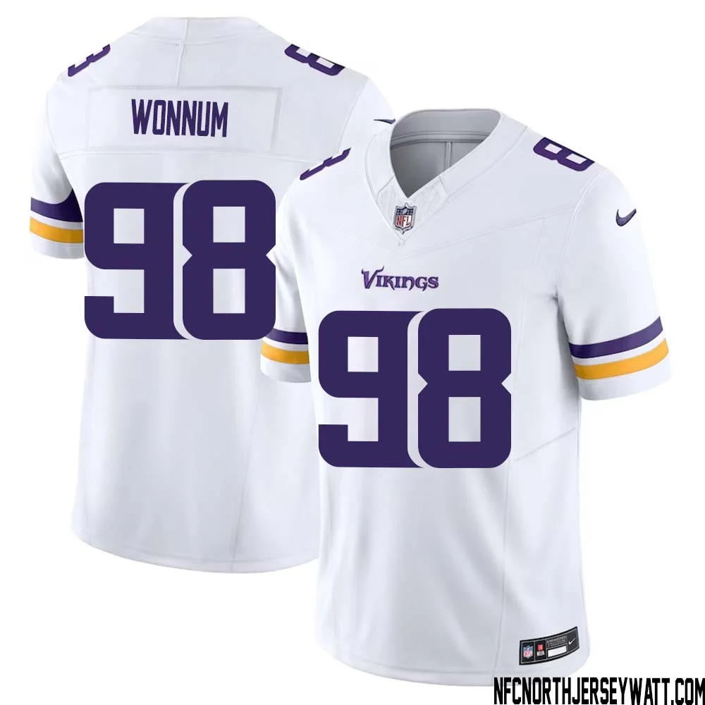 D.J. Wonnum No 98 Men White Minnesota Vikings Vapor F.U.S.E. Limited Jersey 1