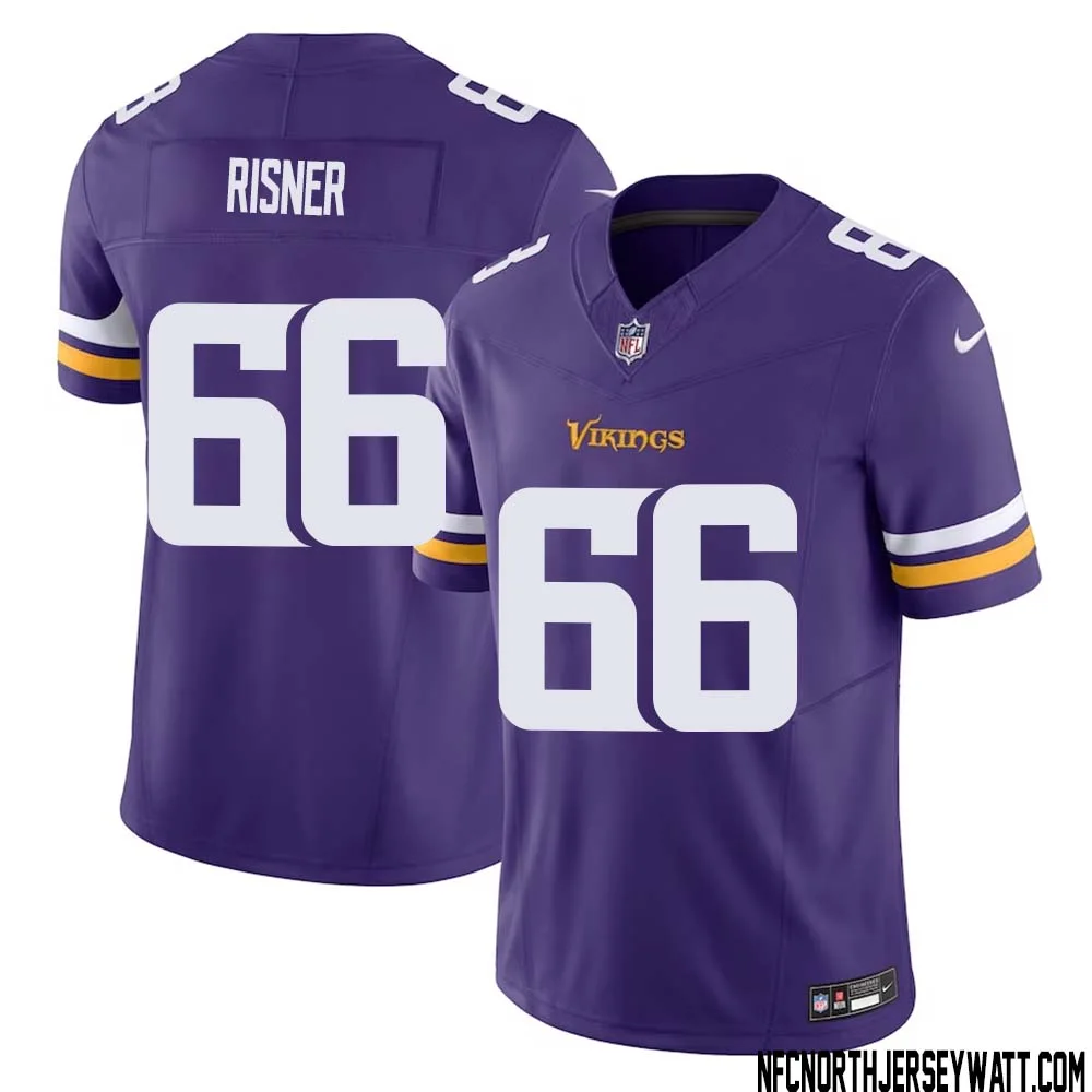 Dalton Risner No 66 Men Purple Minnesota Vikings Vapor F.U.S.E. Limited Jersey 1