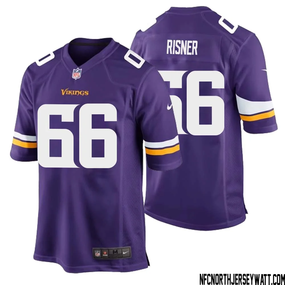 Dalton Risner No 66 Minnesota Vikings Game Jersey Court Purple for Mens 1