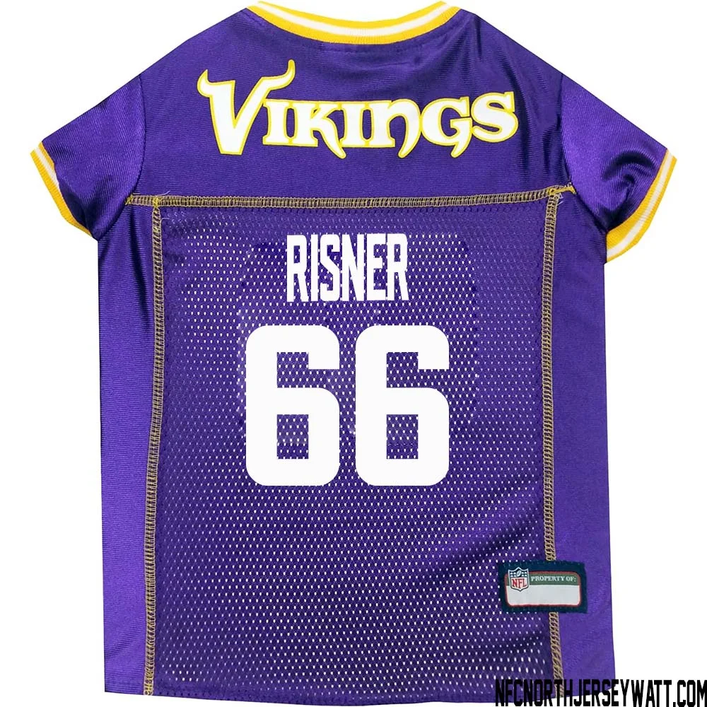 Dalton Risner No 66 Purple Minnesota Vikings Dog Jersey