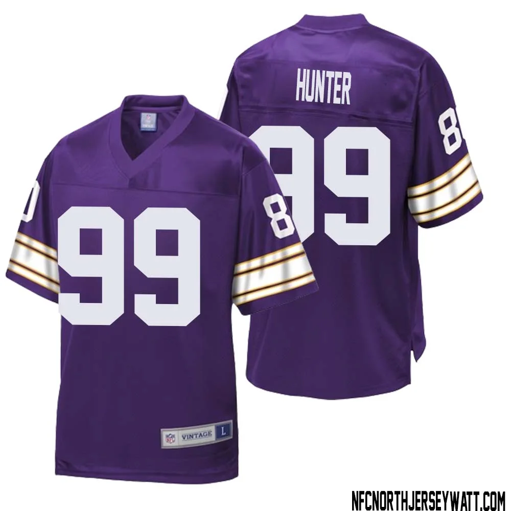 Danielle Hunter No 99 Men NFL Pro Line Purple Minnesota Vikings Retired Player Replica Jersey