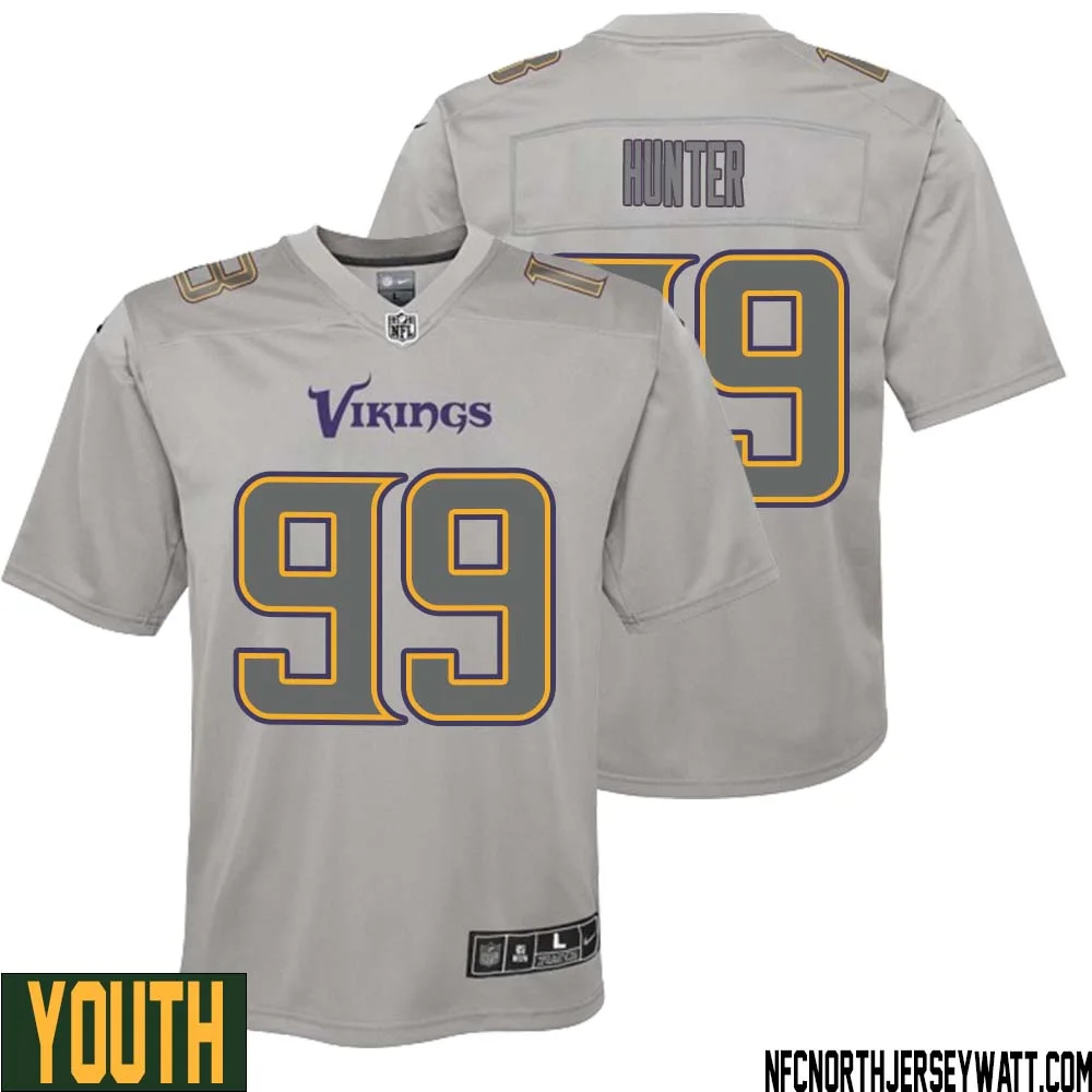 Danielle Hunter No 99 Youth Gray Minnesota Vikings Atmosphere Fashion Game Jersey 1