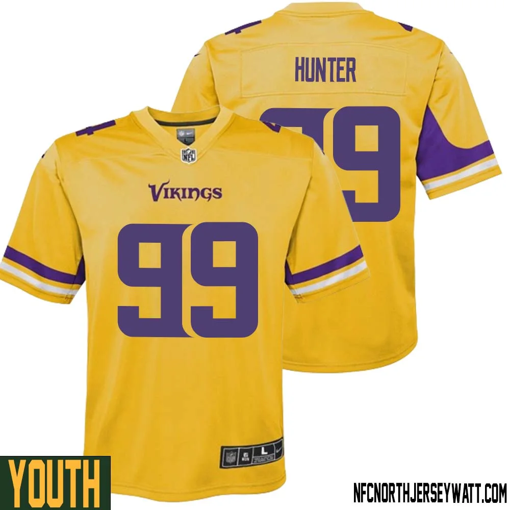 Danielle Hunter No 99 Youth Minnesota Vikings Gold Inverted Legend Jersey 1