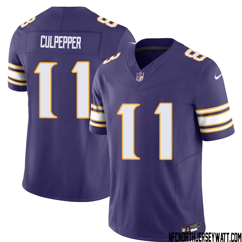 Daunte Culpepper No 11 Mens Purple Minnesota Vikings Vapor F.U.S.E. Limited Jersey 1