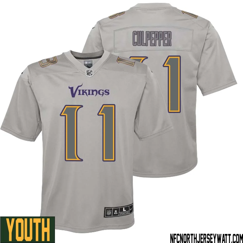 Daunte Culpepper No 11 Youth Gray Minnesota Vikings Atmosphere Fashion Game Jersey