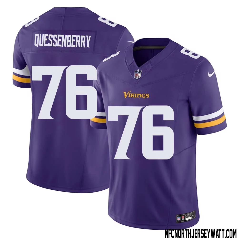 David Quessenberry No 76 Men Purple Minnesota Vikings Vapor F.U.S.E. Limited Jersey 1