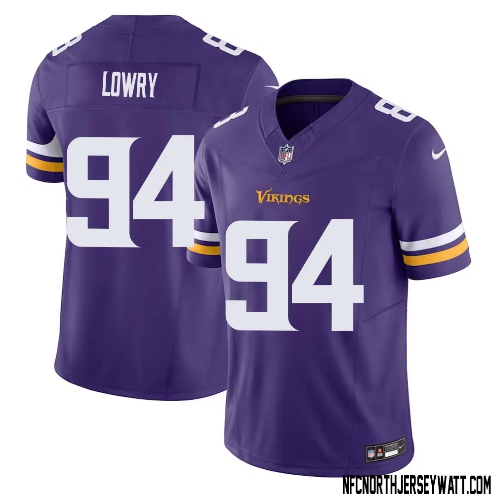 Dean Lowry No 94 Men Purple Minnesota Vikings Vapor F.U.S.E. Limited Jersey 1