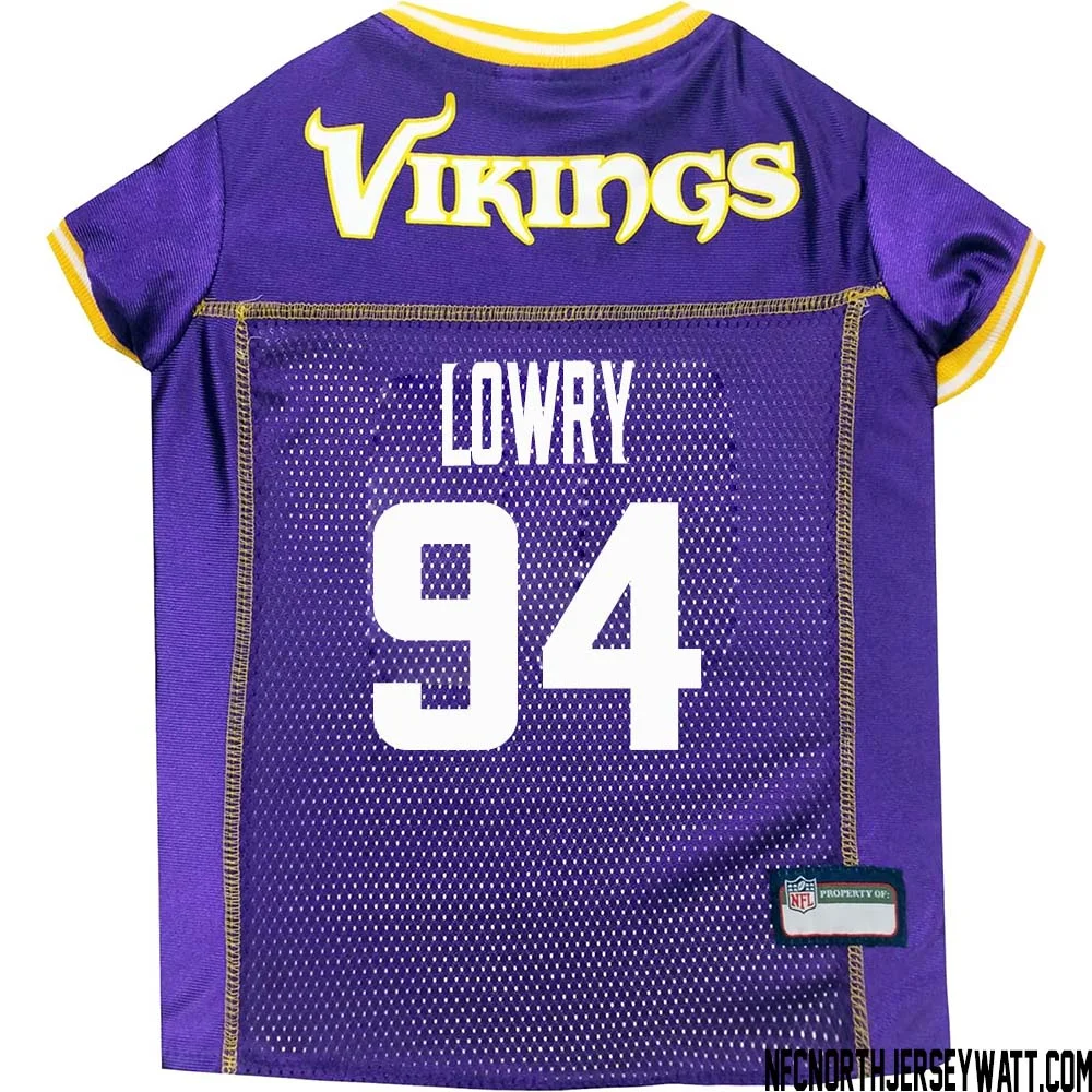 Dean Lowry No 94 Purple Minnesota Vikings Dog Jersey