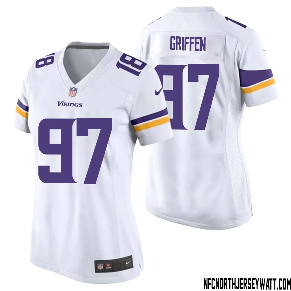 Everson Griffen No 97 Women White Minnesota Vikings Game Player Away Jersey