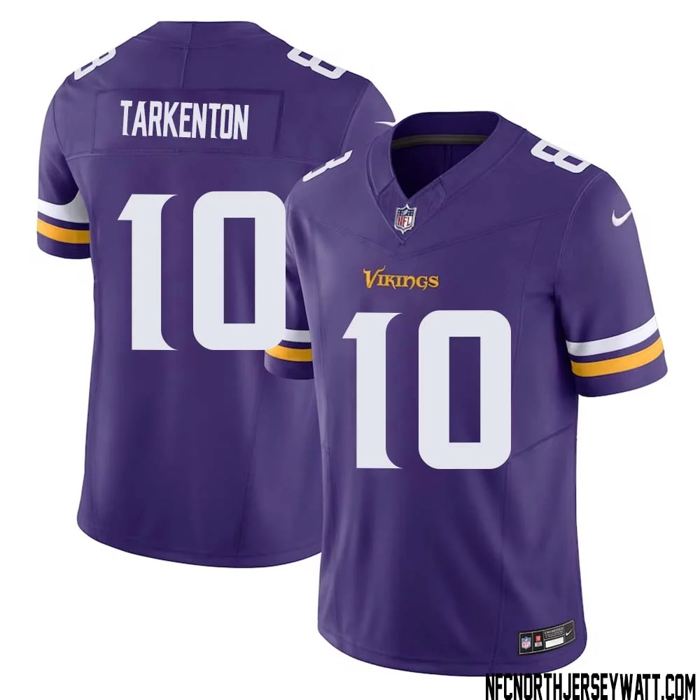 Fran Tarkenton No 10 Men Purple Minnesota Vikings Vapor F.U.S.E. Limited Jersey 1