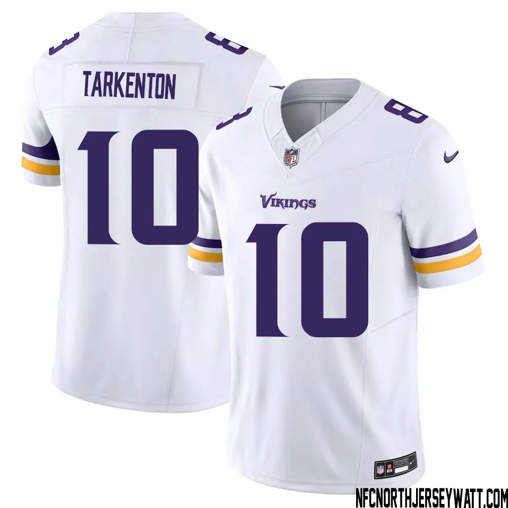 Fran Tarkenton No 10 Men White Minnesota Vikings Vapor F.U.S.E. Limited Jersey