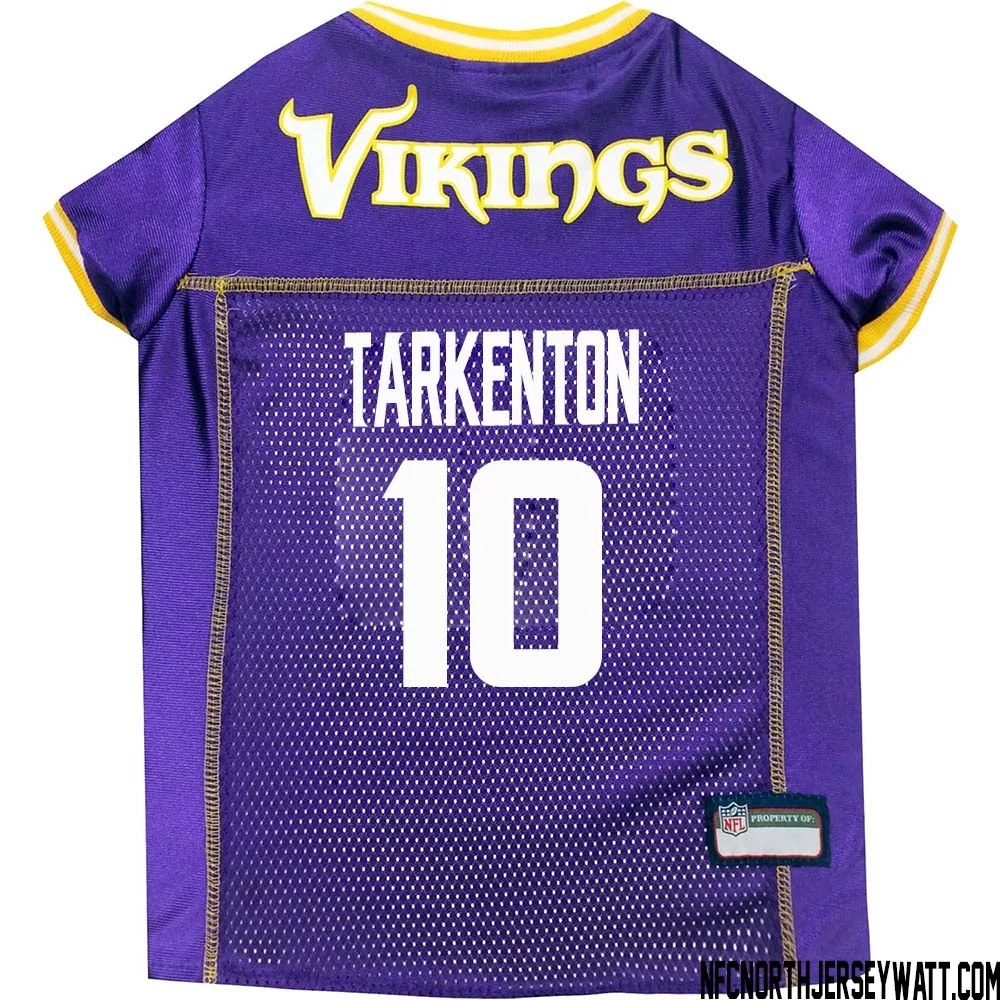 Fran Tarkenton No 10 Purple Minnesota Vikings Dog Jersey