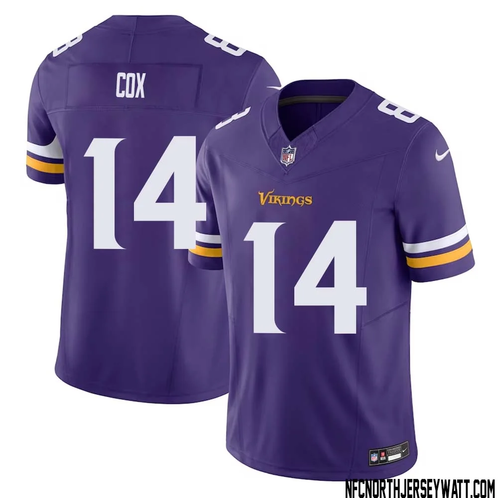 Fred Cox No 14 Men Purple Minnesota Vikings Vapor F.U.S.E. Limited Jersey