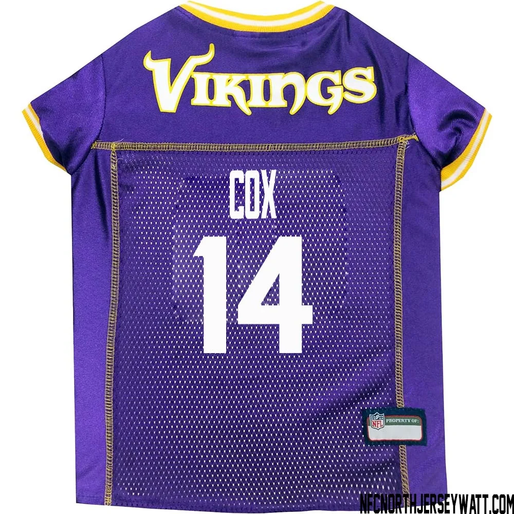 Fred Cox No 14 Purple Minnesota Vikings Dog Jersey