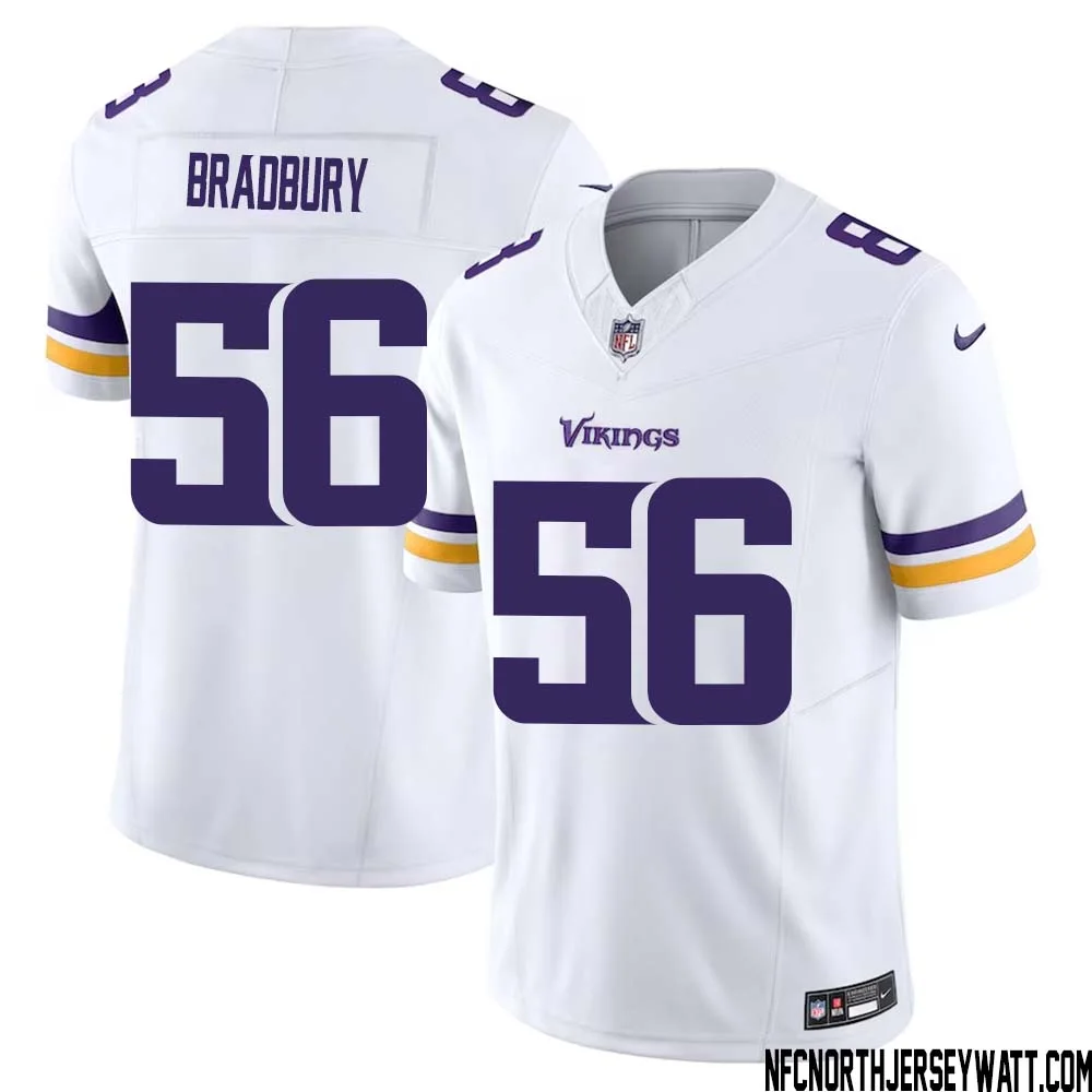 Garrett Bradbury No 56 Men White Minnesota Vikings Vapor F.U.S.E. Limited Jersey 1