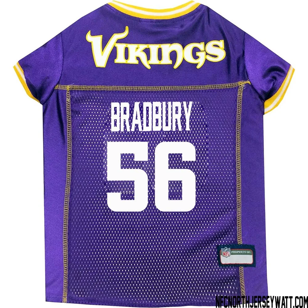Garrett Bradbury No 56 Purple Minnesota Vikings Dog Jersey