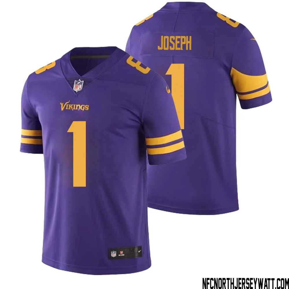 Greg Joseph No 1 Men Purple Minnesota Vikings Color Rush Vapor Untouchable Limited Jersey