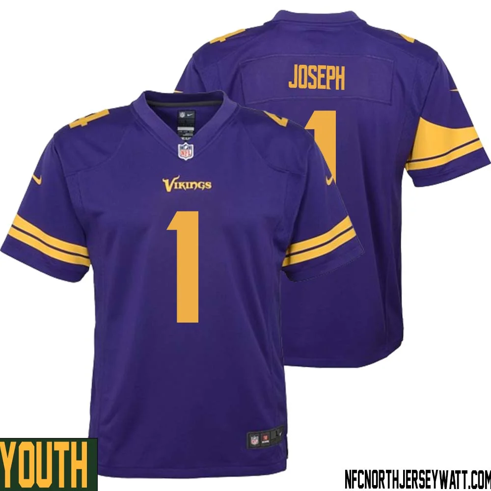 Greg Joseph No 1 Youth Purple Minnesota Vikings Alternate Game Jersey 1