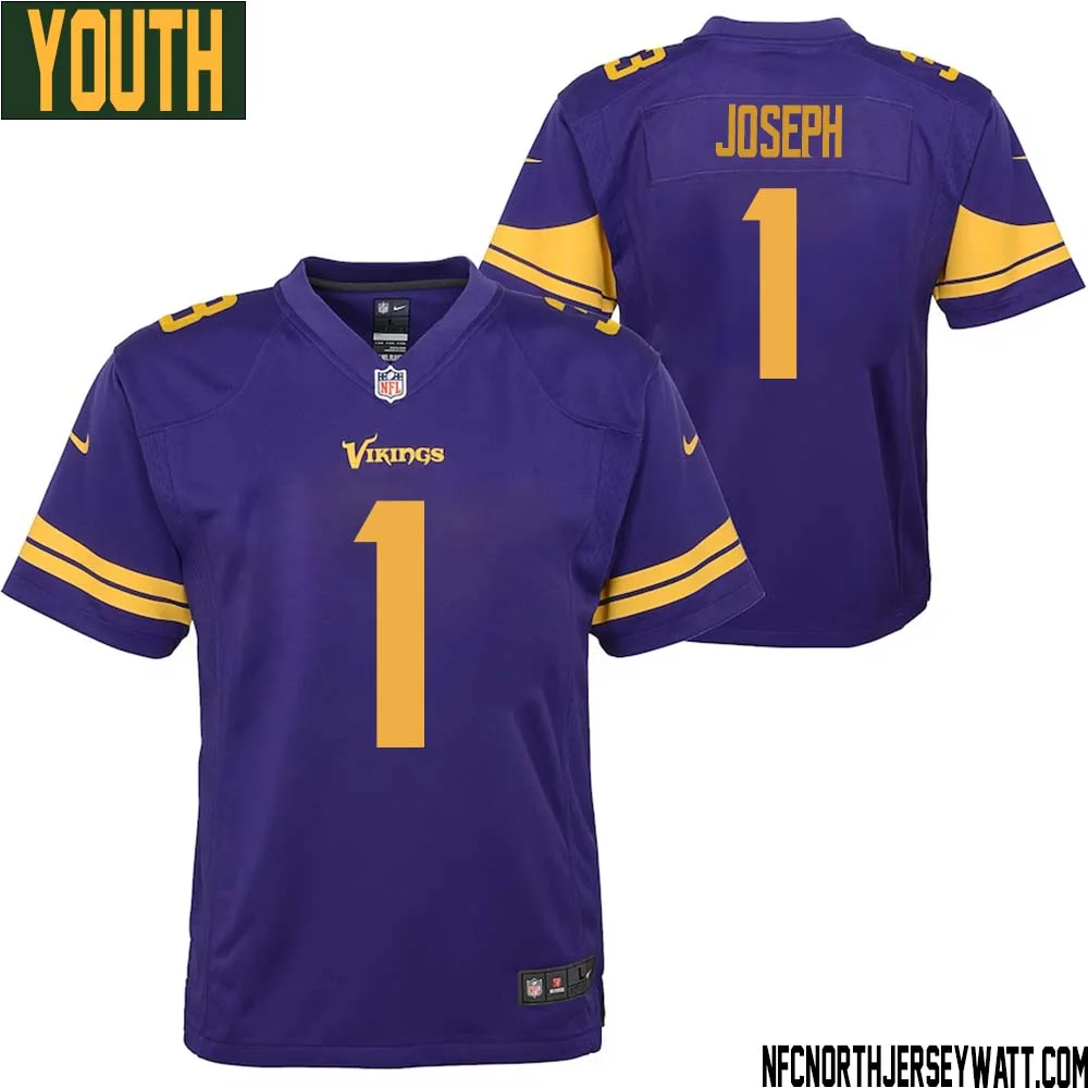 Greg Joseph No 1 Youth Purple Minnesota Vikings Color Rush Vapor Untouchable Limited Jersey 1