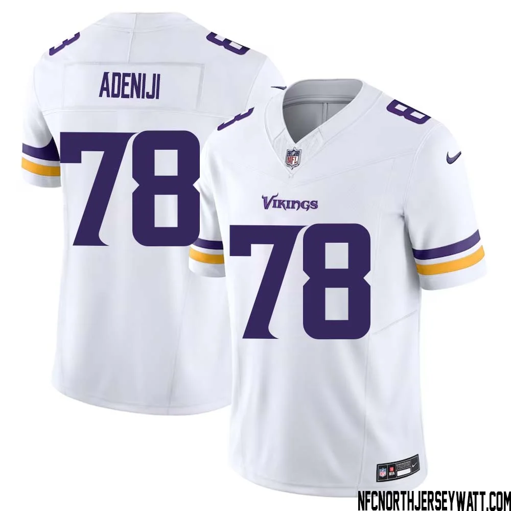 Hakeem Adeniji No 78 Men White Minnesota Vikings Vapor F.U.S.E. Limited Jersey