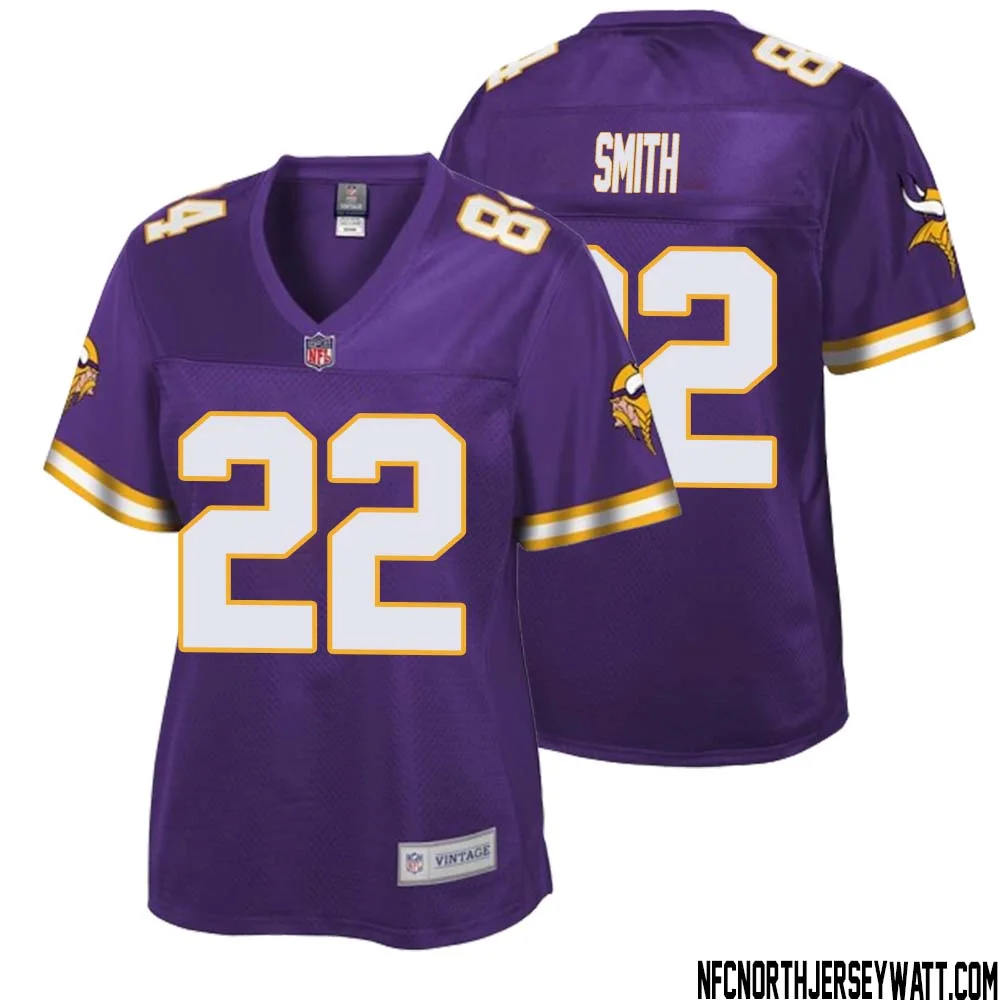 Harrison Smith No 22 Women NFL Pro Line Purple Minnesota Vikings Retired Player Replica Jersey 1