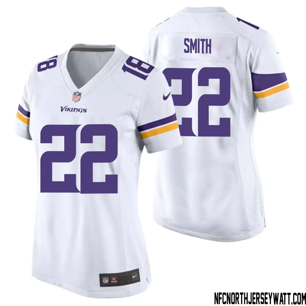 Harrison Smith No 22 Women White Minnesota Vikings Game Player Away Jersey 1