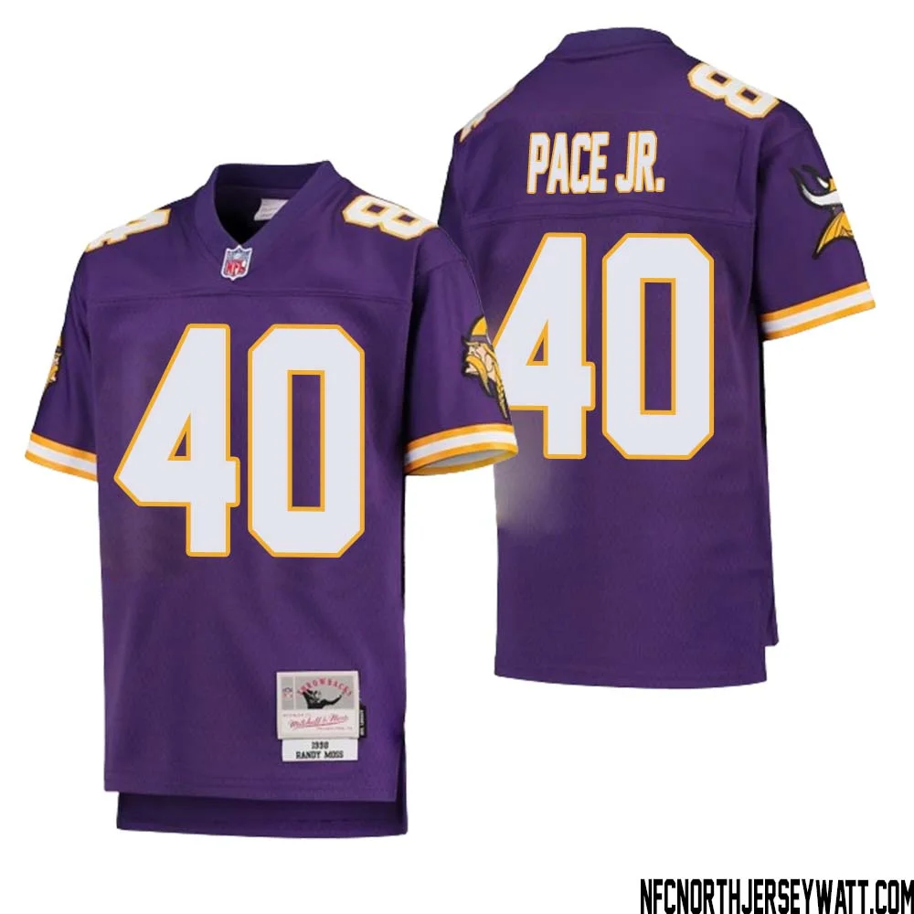 Ivan Pace Jr. No 40 Youth Mitchell Ness Purple Minnesota Vikings 1998 Legacy Retired Player Jersey 1