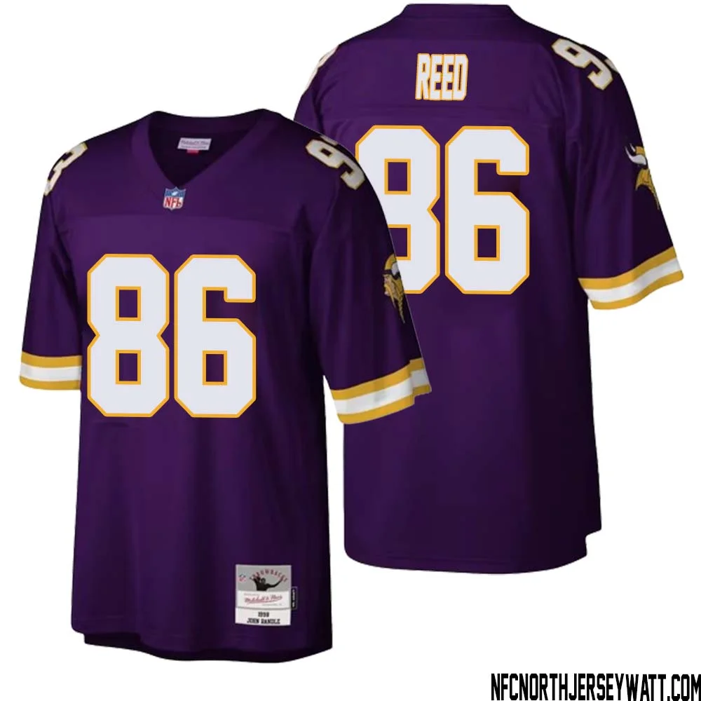 Jake Reed No 86 Men Mitchell Ness Purple Minnesota Vikings Legacy Replica Jersey 1