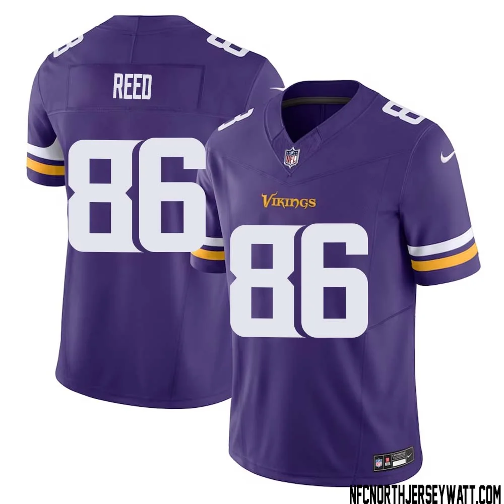 Jake Reed No 86 Men Purple Minnesota Vikings Vapor F.U.S.E. Limited Jersey 1