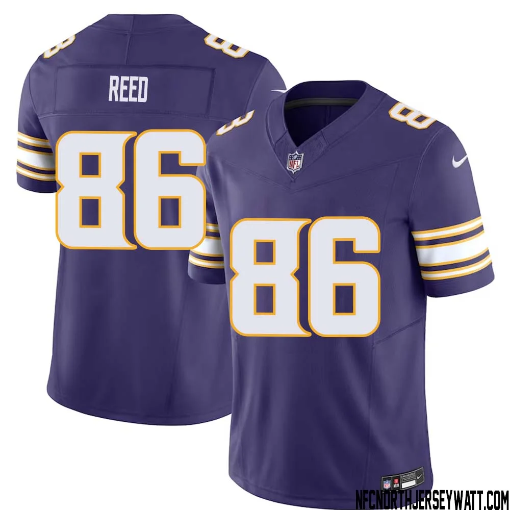 Jake Reed No 86 Mens Purple Minnesota Vikings Vapor F.U.S.E. Limited Jersey 1