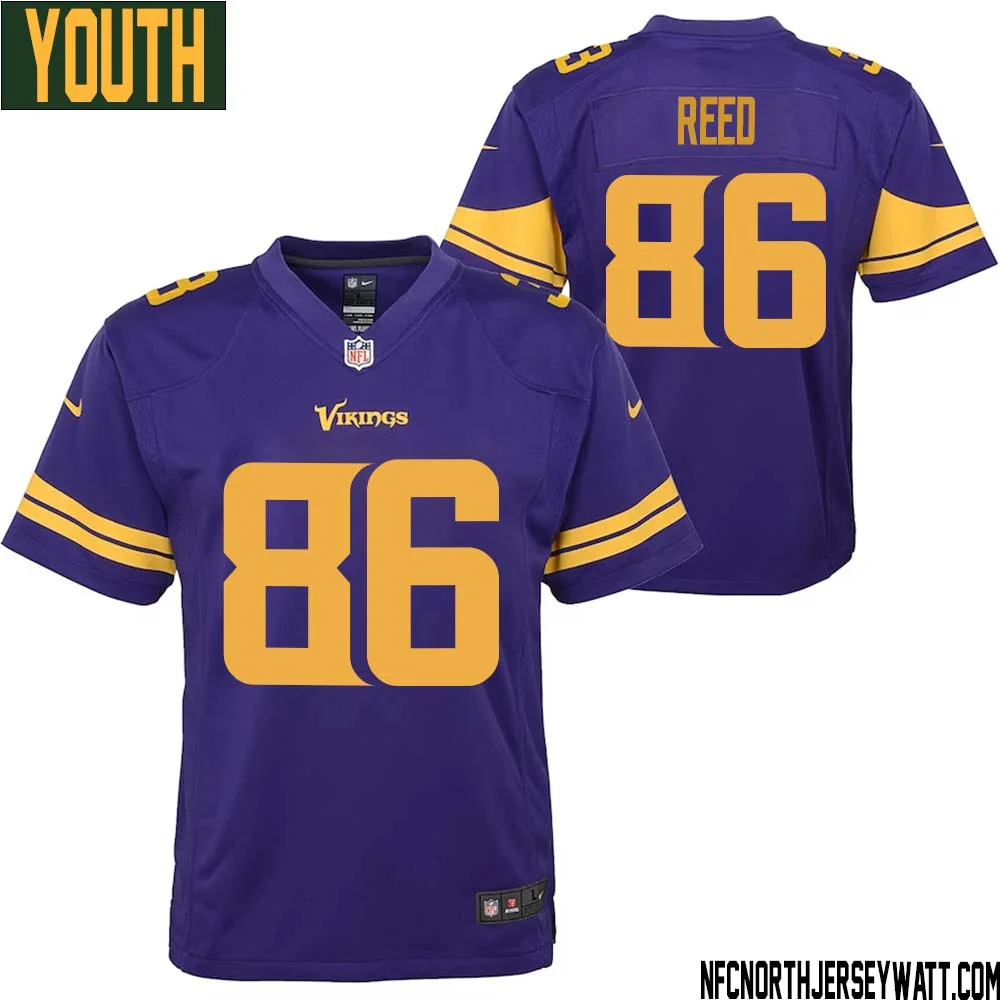 Jake Reed No 86 Youth Purple Minnesota Vikings Color Rush Vapor Untouchable Limited Jersey 1