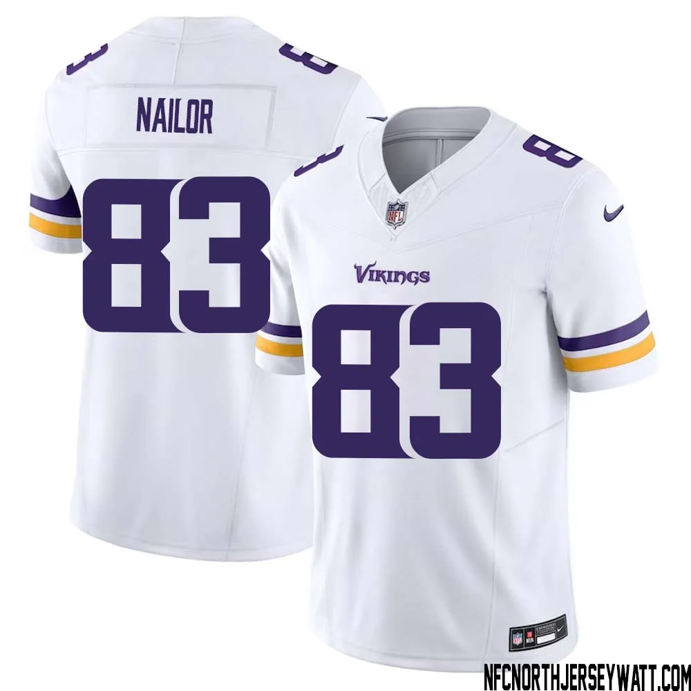 Jalen Nailor No 83 Men White Minnesota Vikings Vapor F.U.S.E. Limited Jersey 1