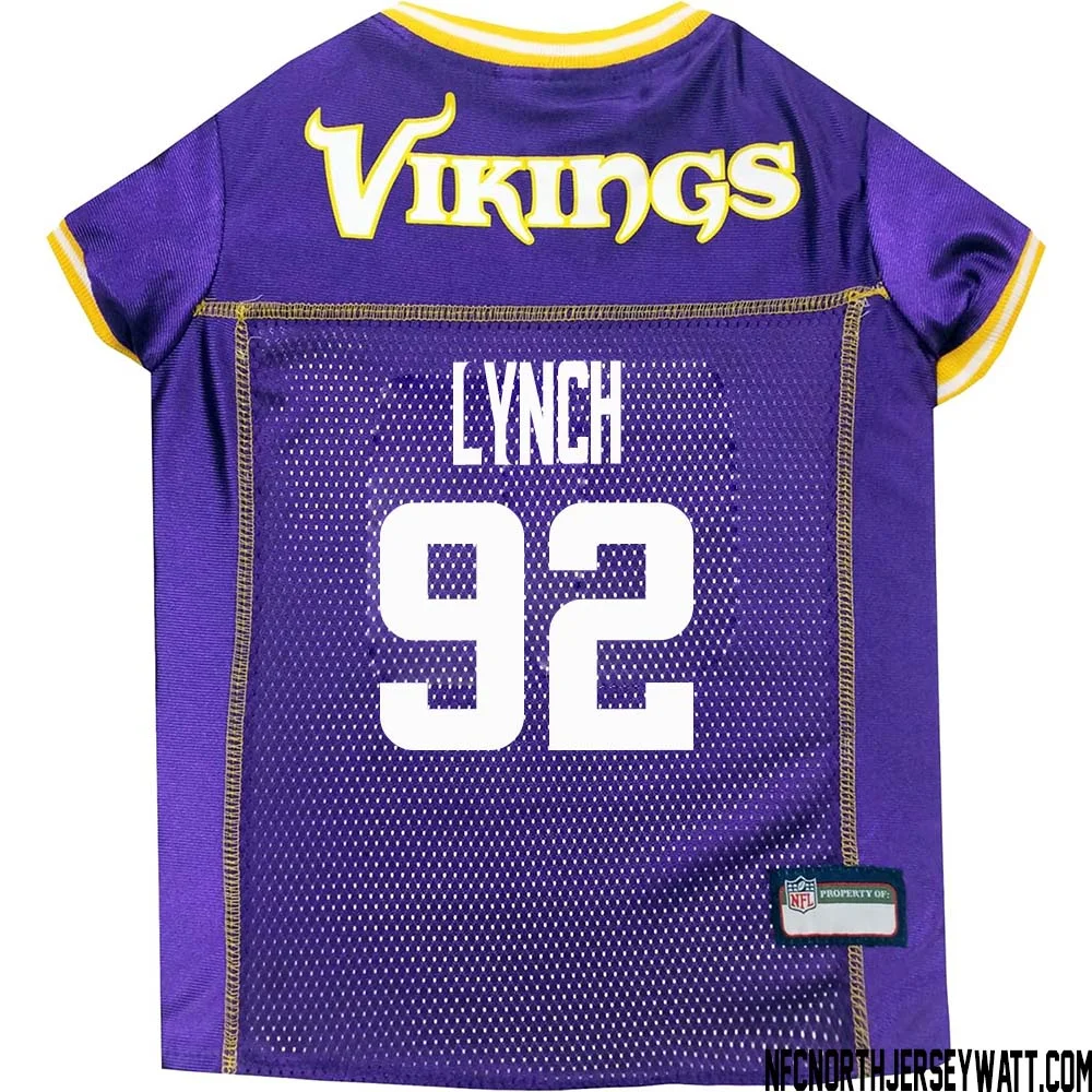 James Lynch No 92 Purple Minnesota Vikings Dog Jersey