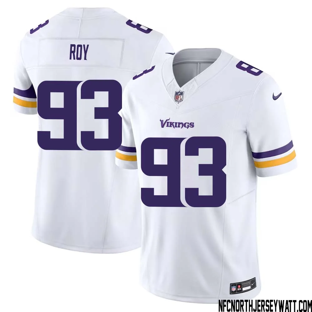 Jaquelin Roy No 93 Men White Minnesota Vikings Vapor F.U.S.E. Limited Jersey