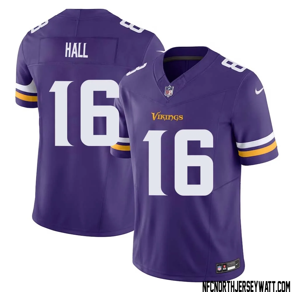 Jaren Hall No 16 Men Purple Minnesota Vikings Vapor F.U.S.E. Limited Jersey 1