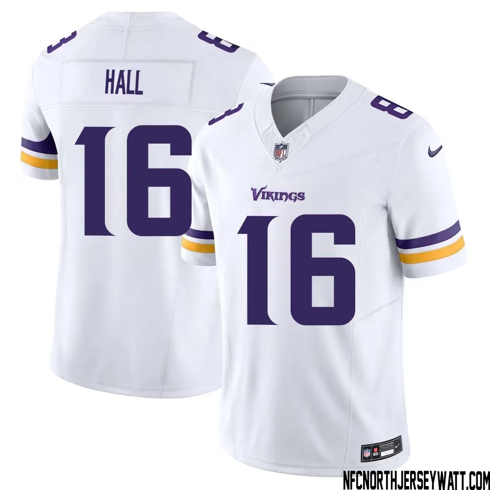 Jaren Hall No 16 Men White Minnesota Vikings Vapor F.U.S.E. Limited Jersey