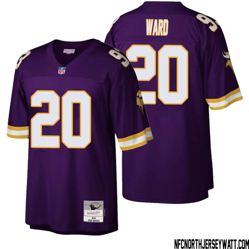 Jay Ward No 20 Men Mitchell Ness Purple Minnesota Vikings Legacy Replica Jersey