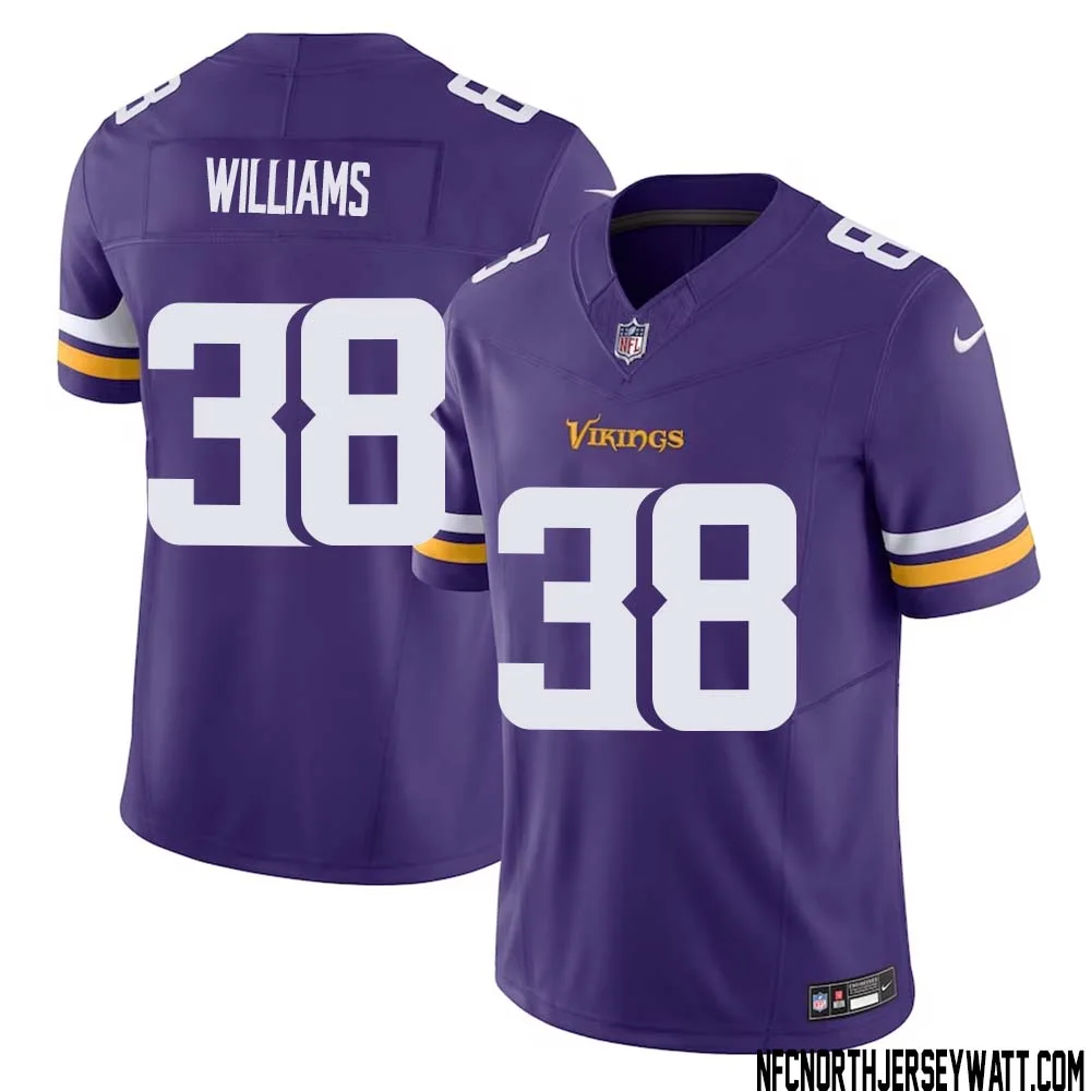Jaylin Williams No 38 Men Purple Minnesota Vikings Vapor F.U.S.E. Limited Jersey 1