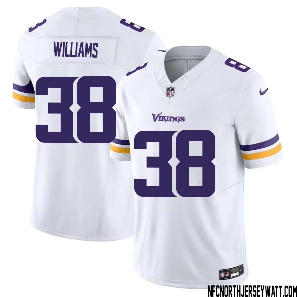 Jaylin Williams No 38 Men White Minnesota Vikings Vapor F.U.S.E. Limited Jersey