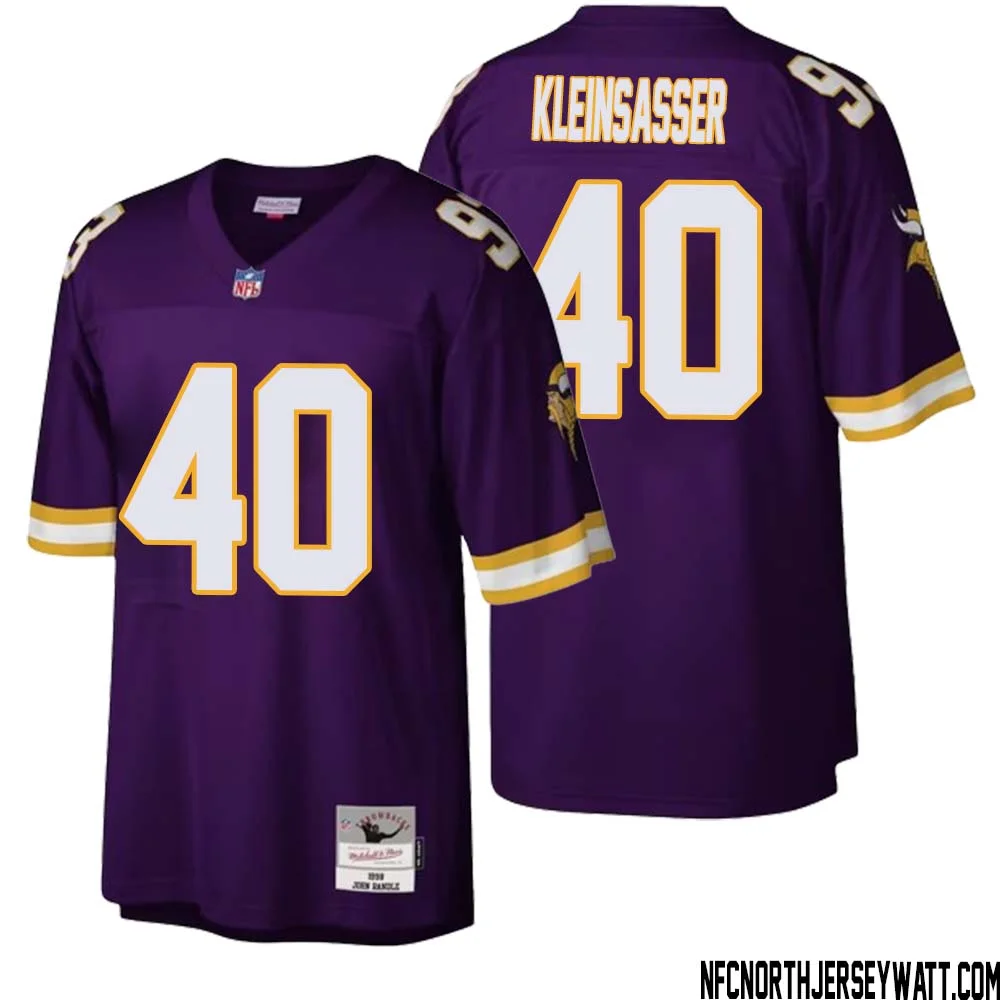 Jim Kleinsasser No 40 Men Mitchell Ness Purple Minnesota Vikings Legacy Replica Jersey 1