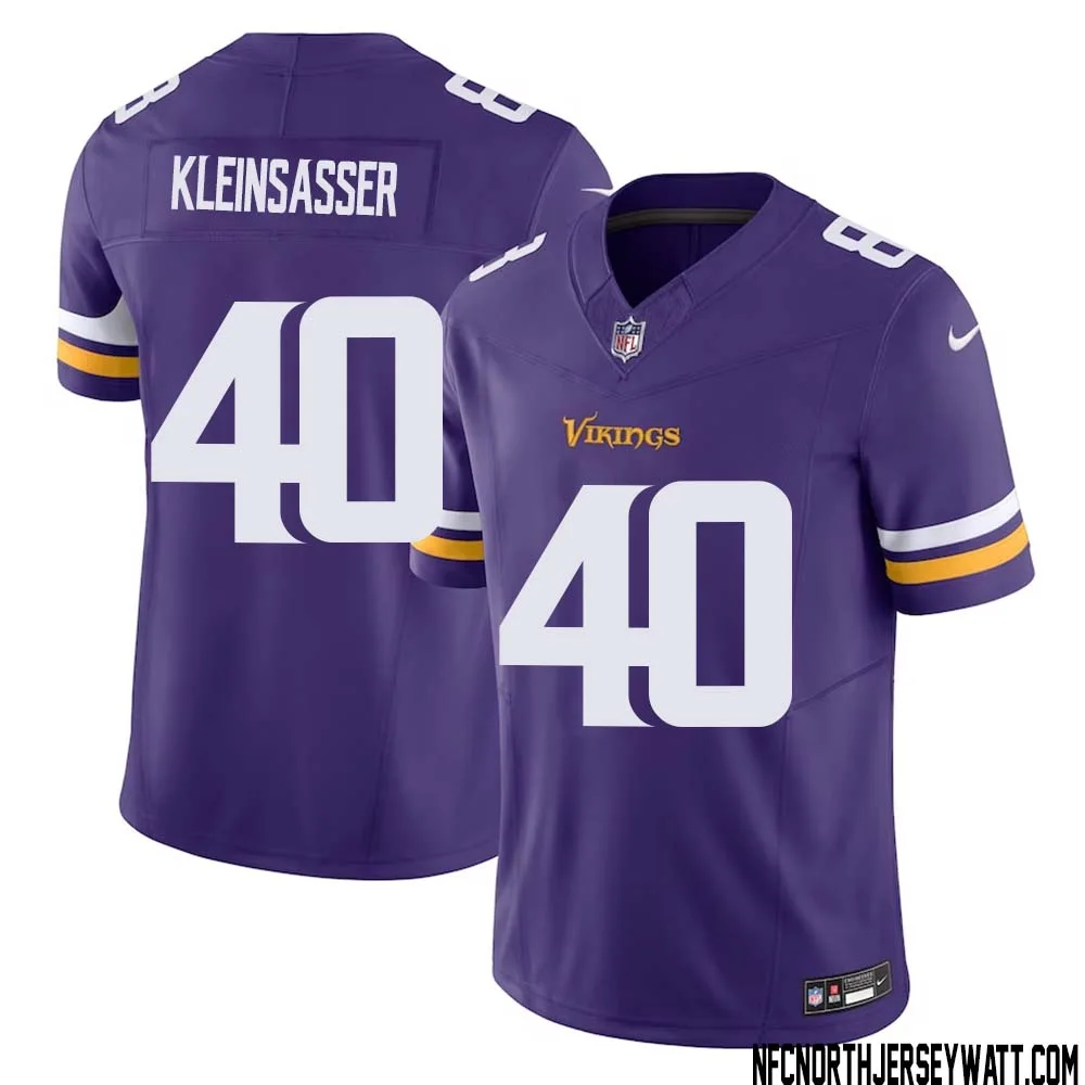 Jim Kleinsasser No 40 Men Purple Minnesota Vikings Vapor F.U.S.E. Limited Jersey 1