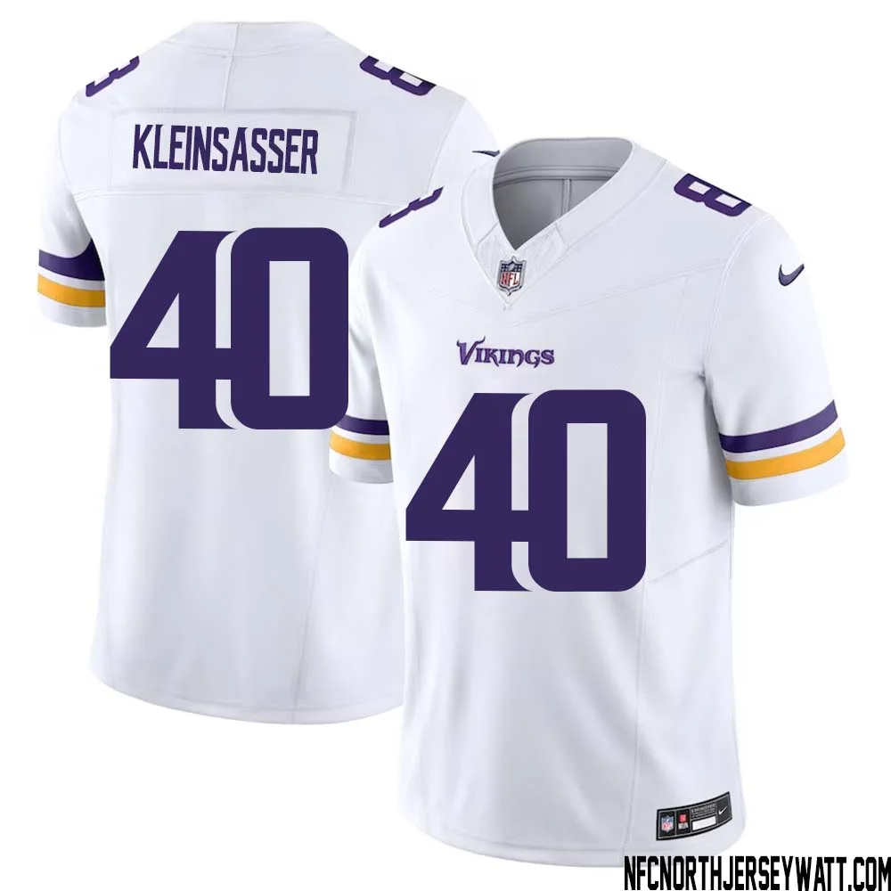 Jim Kleinsasser No 40 Men White Minnesota Vikings Vapor F.U.S.E. Limited Jersey 1