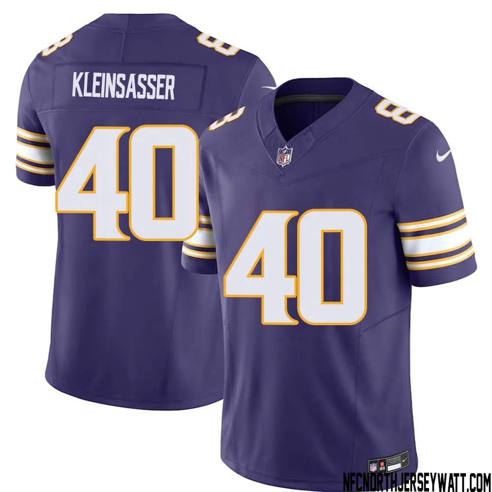 Jim Kleinsasser No 40 Mens Purple Minnesota Vikings Vapor F.U.S.E. Limited Jersey 1