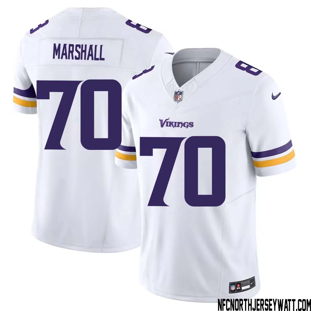 Jim Marshall No 70 Men White Minnesota Vikings Vapor F.U.S.E. Limited Jersey 1