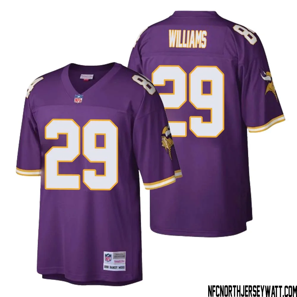 Joejuan Williams No 29 Men Mitchell Ness Purple Minnesota Vikings Retired Player Legacy Replica Jersey 1