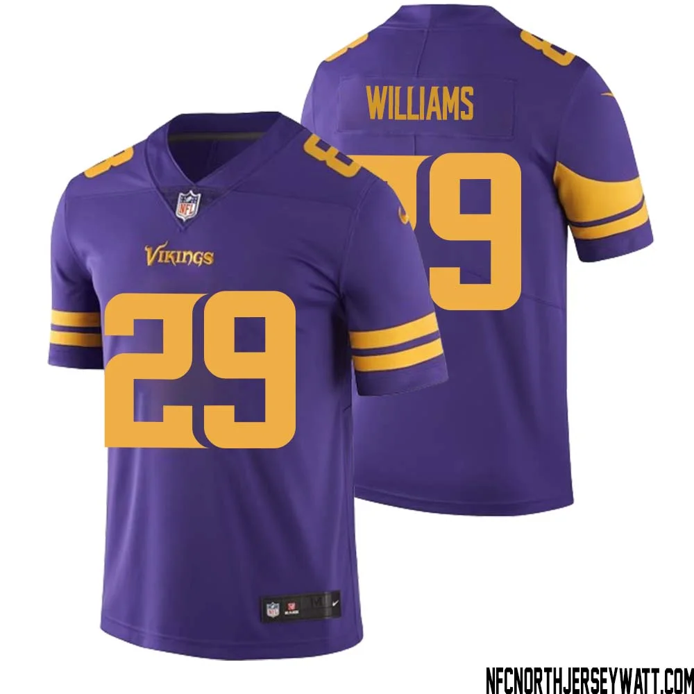 Joejuan Williams No 29 Men Purple Minnesota Vikings Color Rush Vapor Untouchable Limited Jersey 1