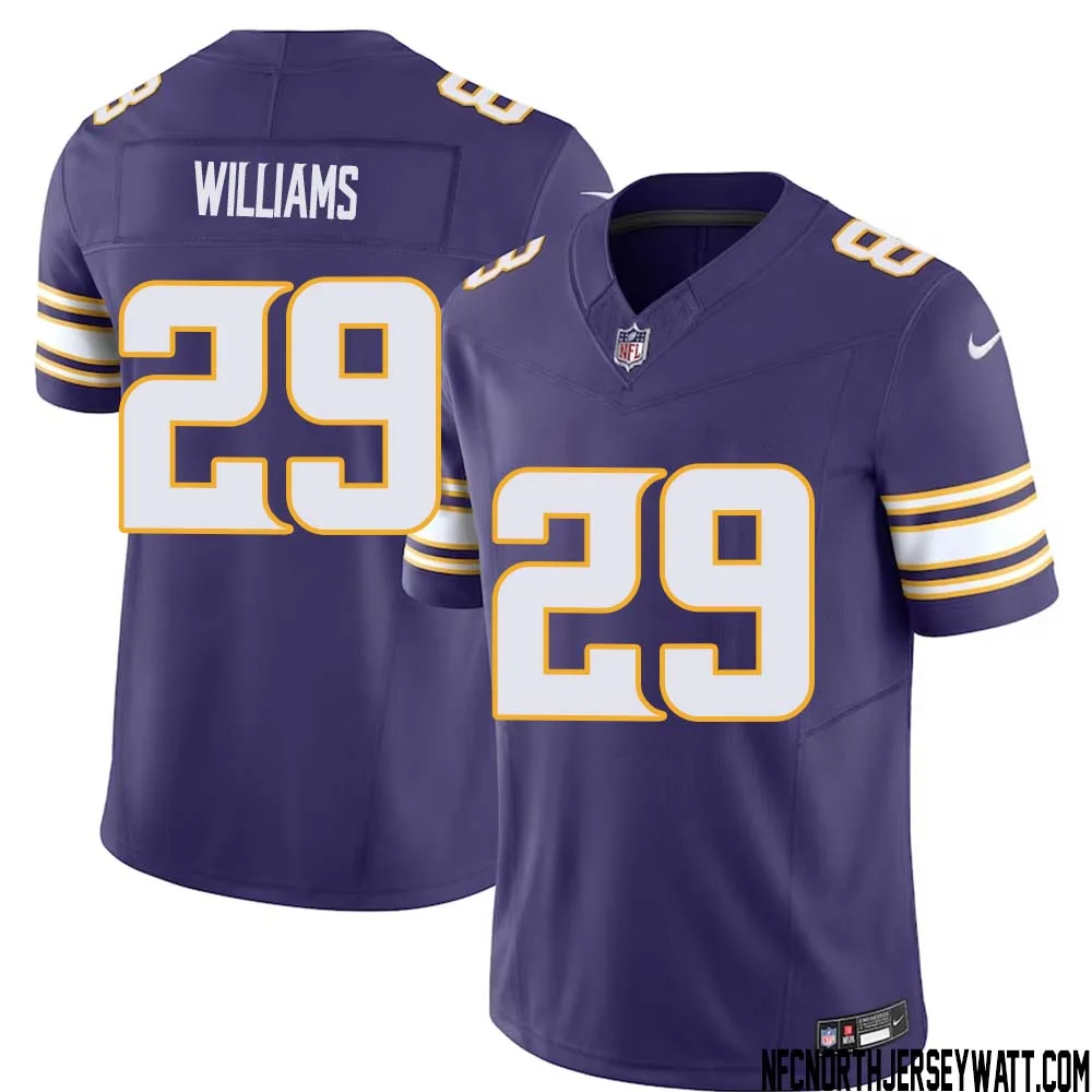 Joejuan Williams No 29 Mens Purple Minnesota Vikings Vapor F.U.S.E. Limited Jersey